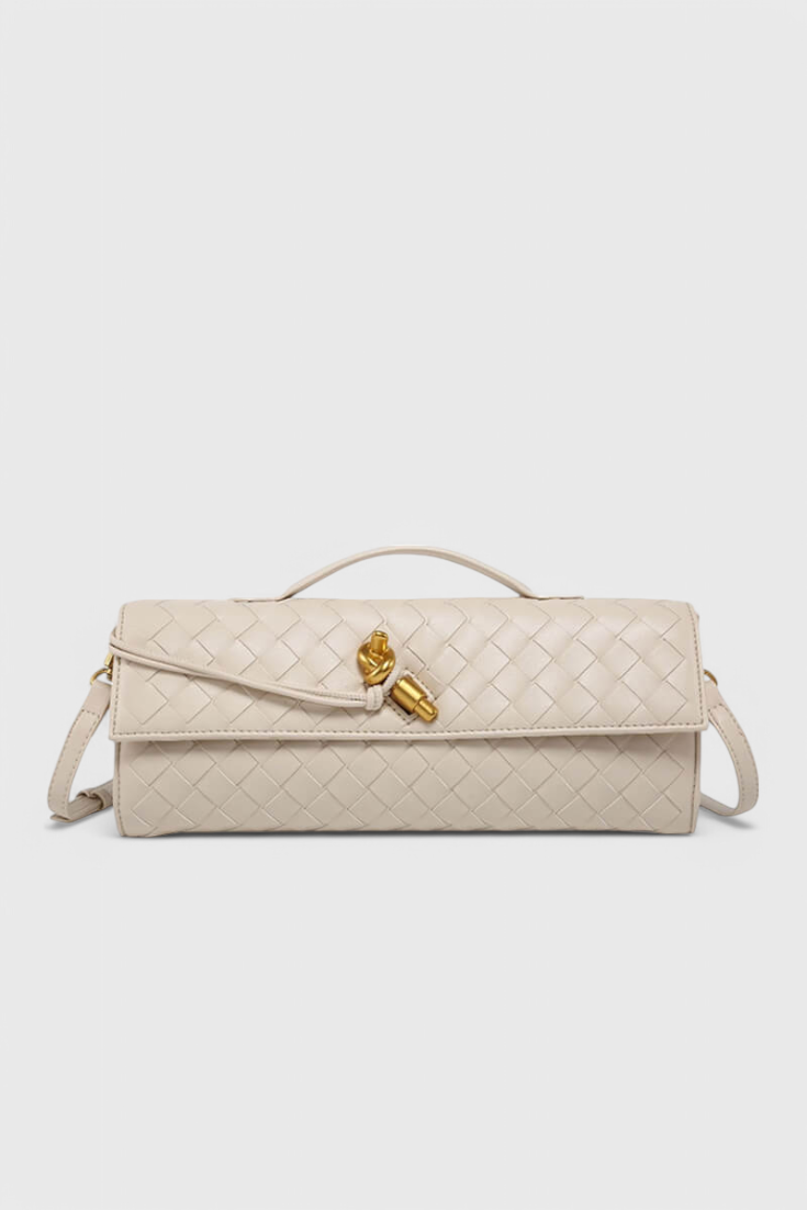 Sac pochette Mélanie avec détail nœud doré