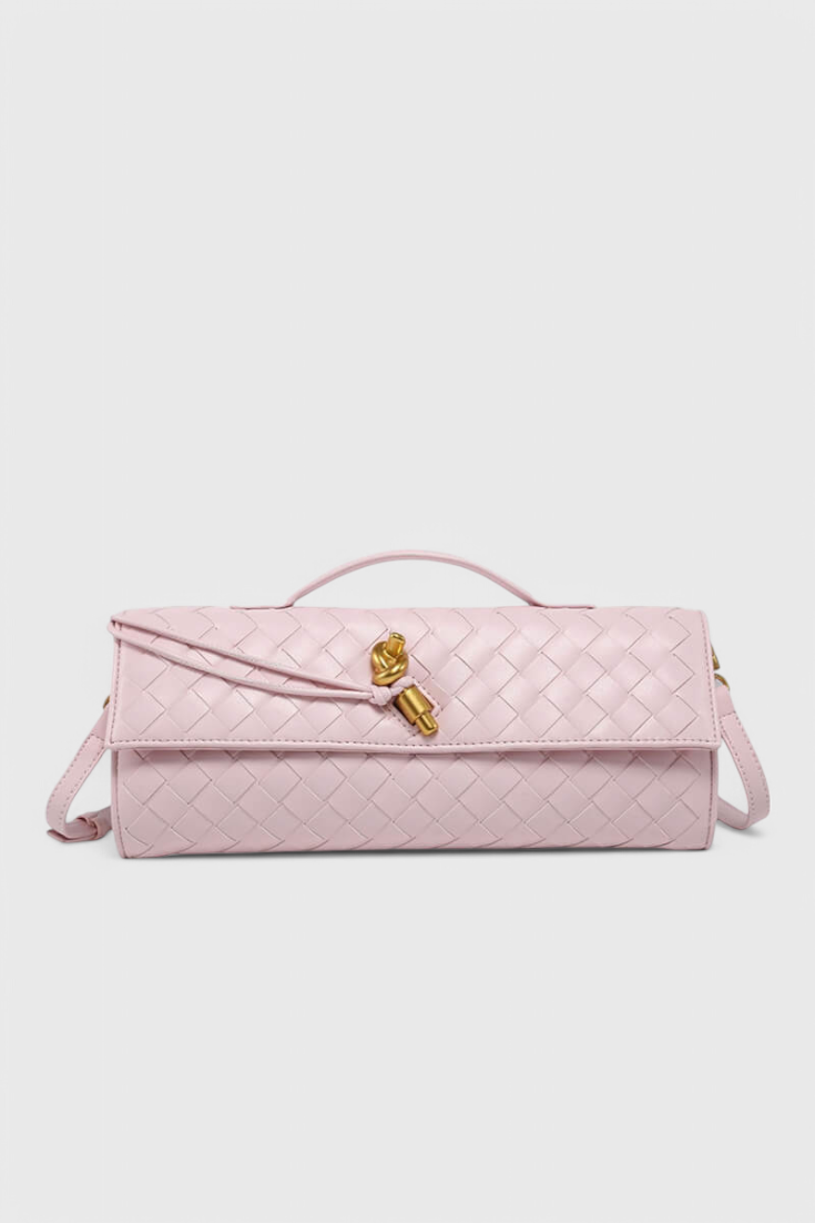 Sac pochette Mélanie avec détail nœud doré