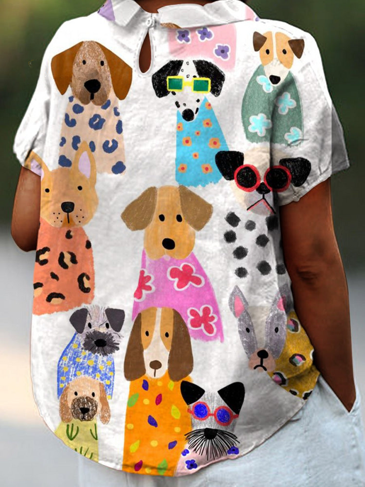 Tilly • Dog Print Shirt