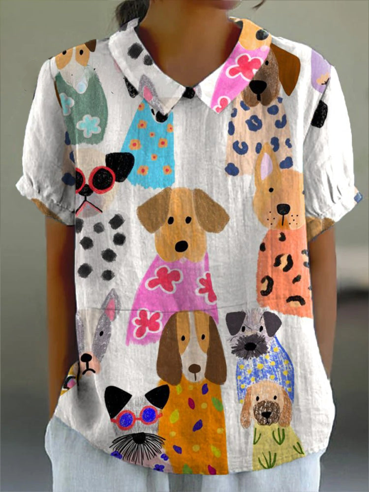 Tilly • Dog Print Shirt
