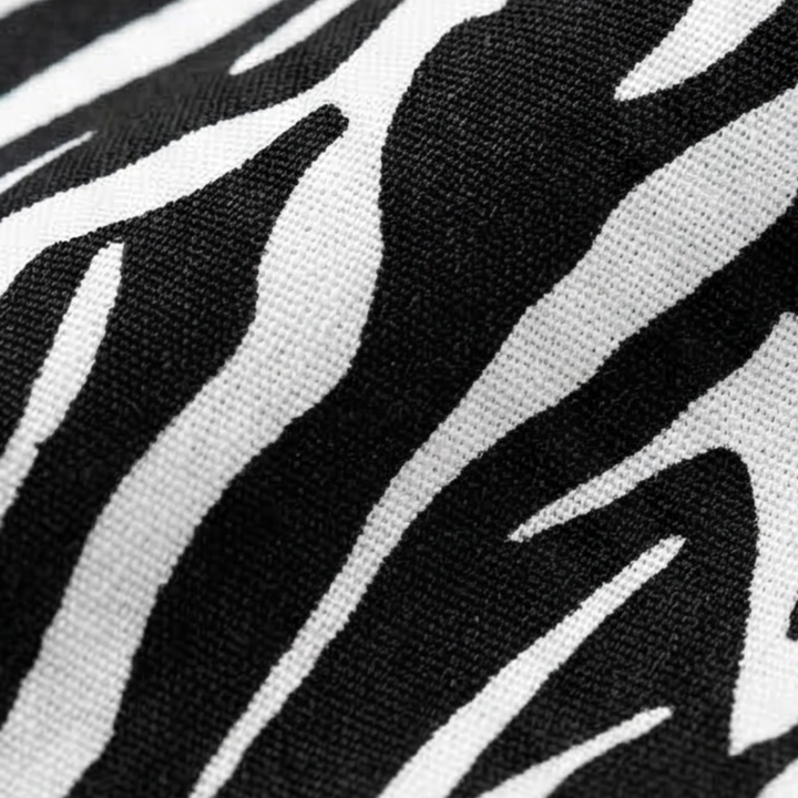 Patchwork Maxi Dress for Women - Zebra Print Color Block Dress