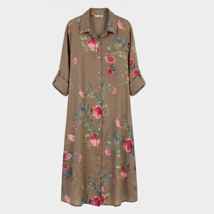 Rosalie™ – Floral Shirt Dress