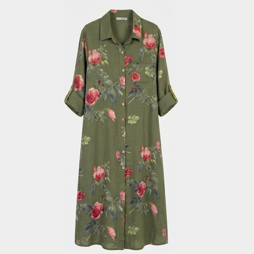 Rosalie™ – Floral Shirt Dress