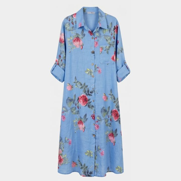 Rosalie™ – Floral Shirt Dress