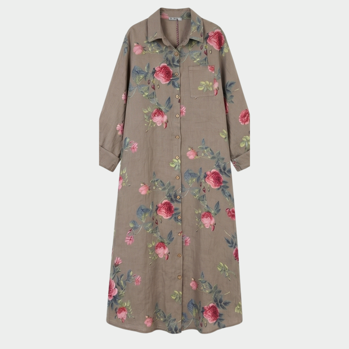 Rosalie™ – Floral Shirt Dress