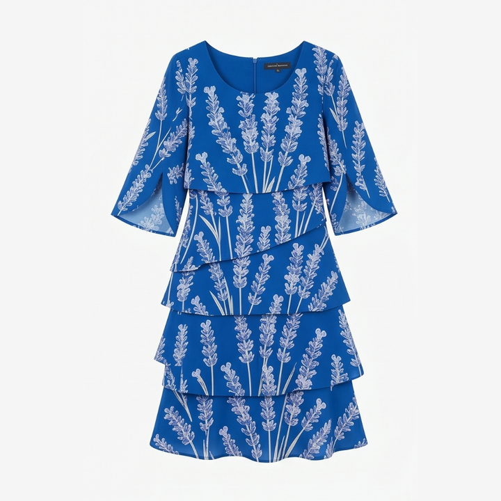 Vestido midi floral con mangas acampanadas - Vestido para invitada de boda
