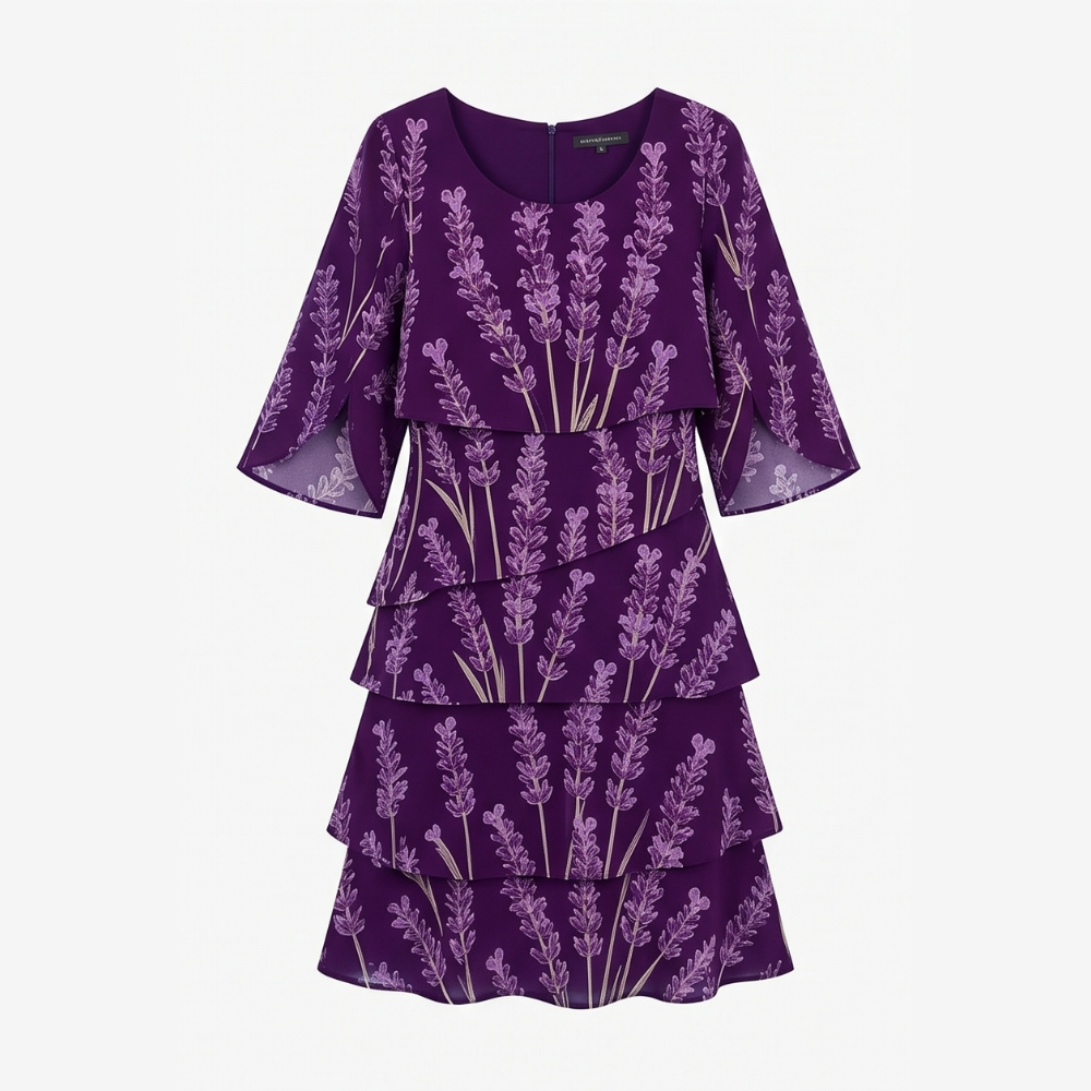 Vestido midi floral con mangas acampanadas - Vestido para invitada de boda