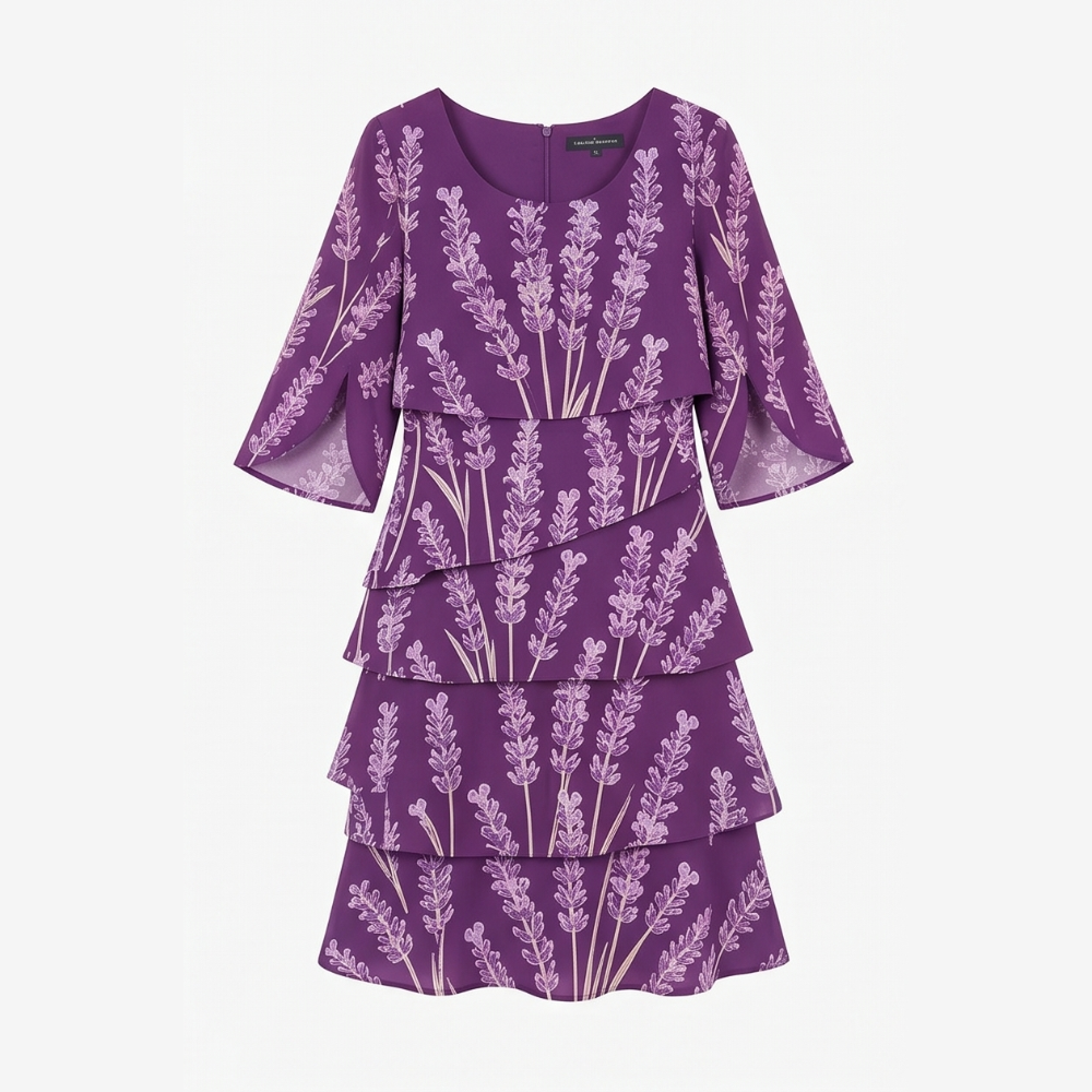 Vestido midi floral con mangas acampanadas - Vestido para invitada de boda