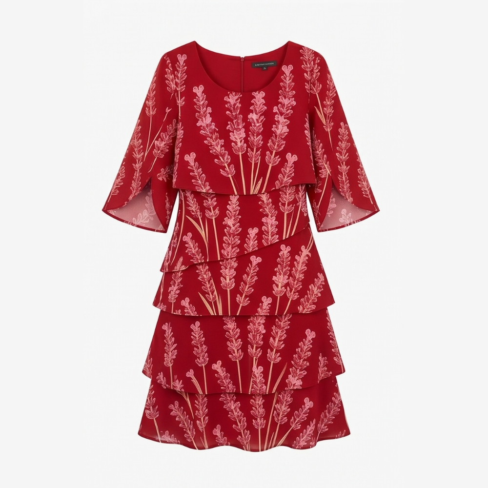 Vestido midi floral con mangas acampanadas - Vestido para invitada de boda
