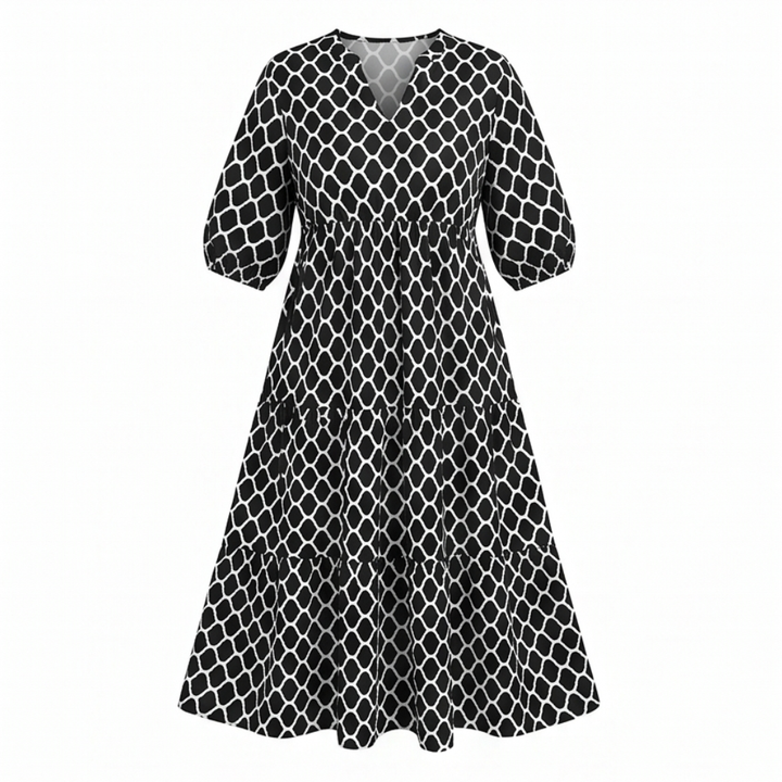 Maxi Dress with Pockets - Smocked Waist Tiered Skirt