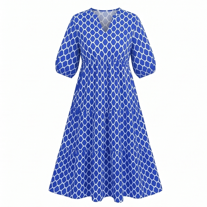 Maxi Dress with Pockets - Smocked Waist Tiered Skirt