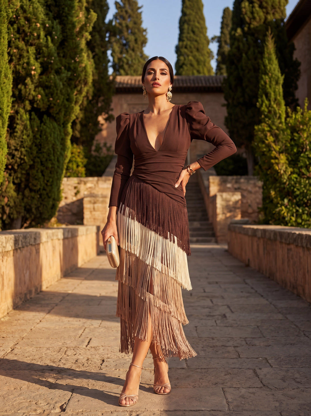 Fransen | Rundes Kleid