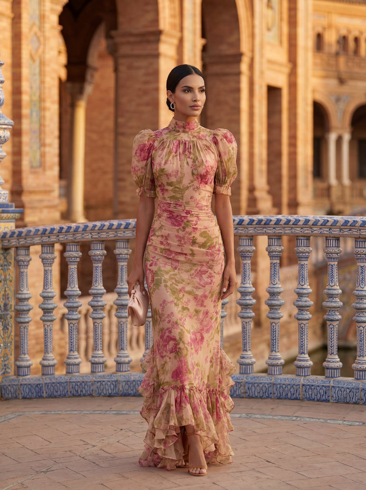 Rosario | Maxikleid mit Blumenmuster