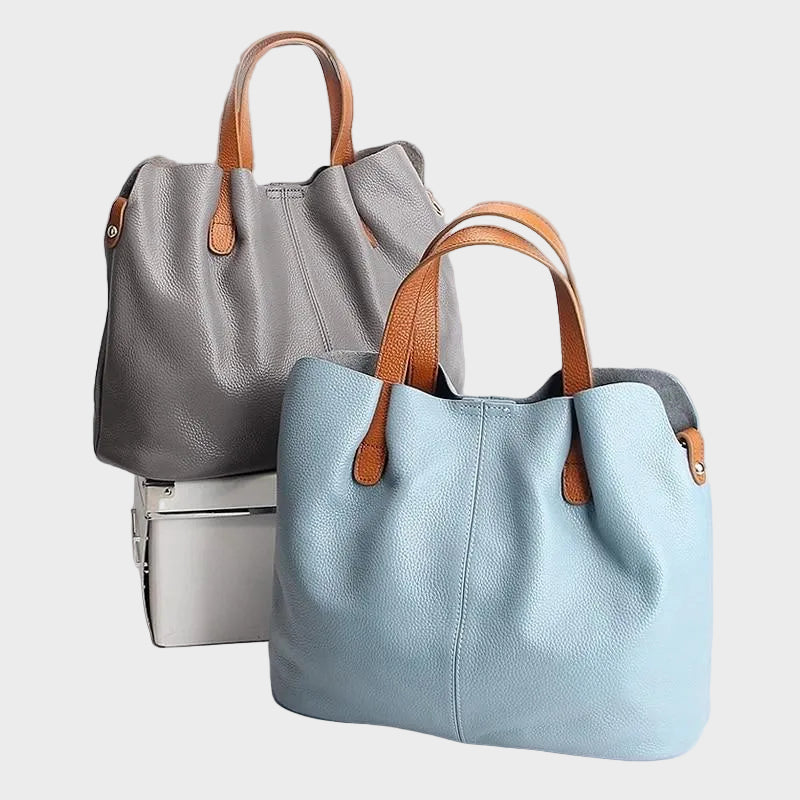 Alana | Sacs à main en cuir véritable, cuir de vachette de première couche, grain litchi, sac à main pour femme
