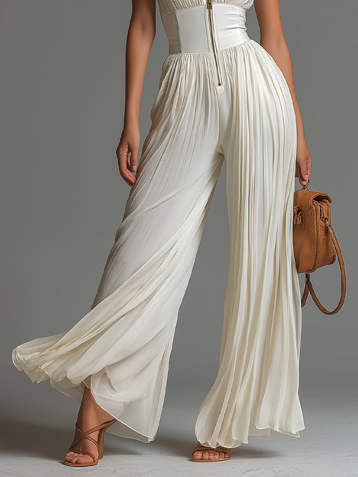 Mia – Faltenreicher Chiffon-Jumpsuit für Damen