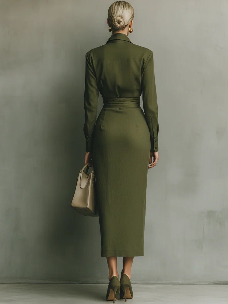 Eva | Vestido maxi de mezcla de algodón
