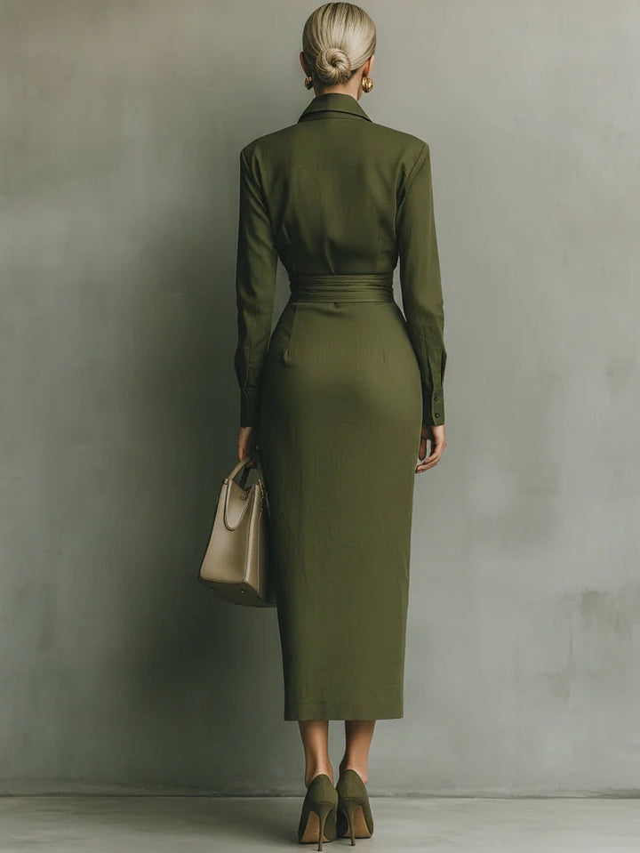 Eva | Vestido maxi de mezcla de algodón