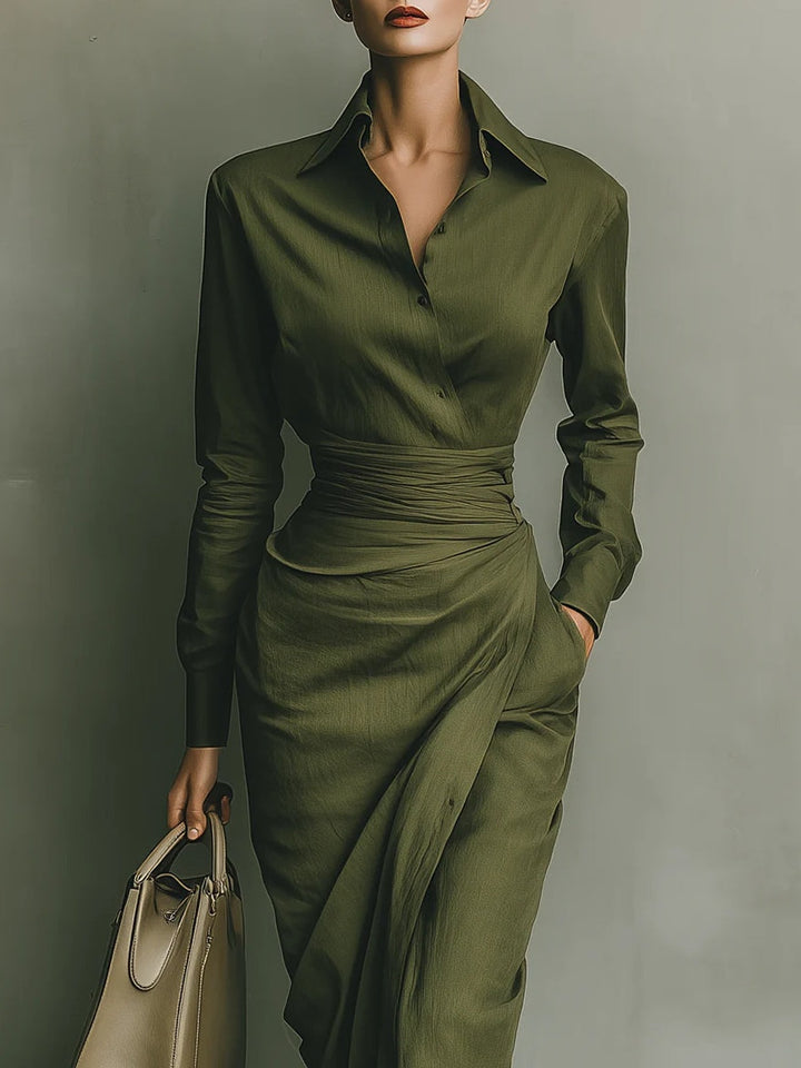 Eva | Vestido maxi de mezcla de algodón