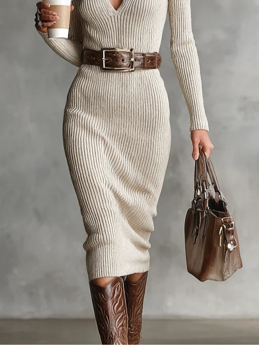 Lunori™ Valériea | Vestido midi ajustado con estilo