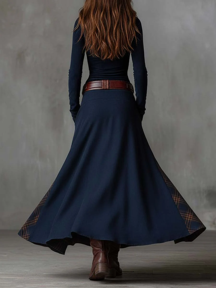 Lunori™ | Vestido maxi de ante Michelle