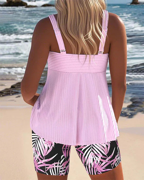 Daphne™ | Shorts de tankini acanalados brillantes