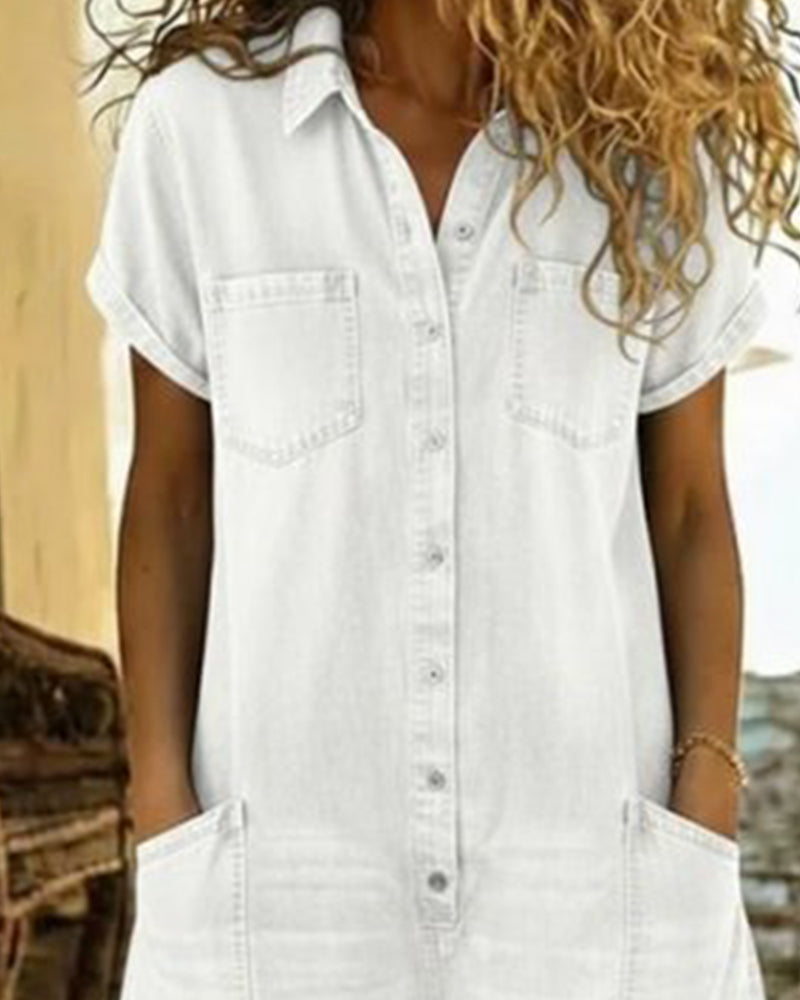 Short Sleeve Romper for Women | Casual Elegant Playsuit Dress