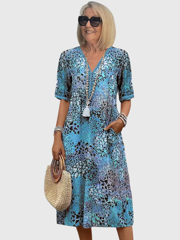 Yvonna™ | Vestido midi elegante con flores