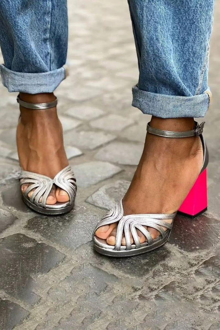 Isabella | Tacones de Bloque Neón