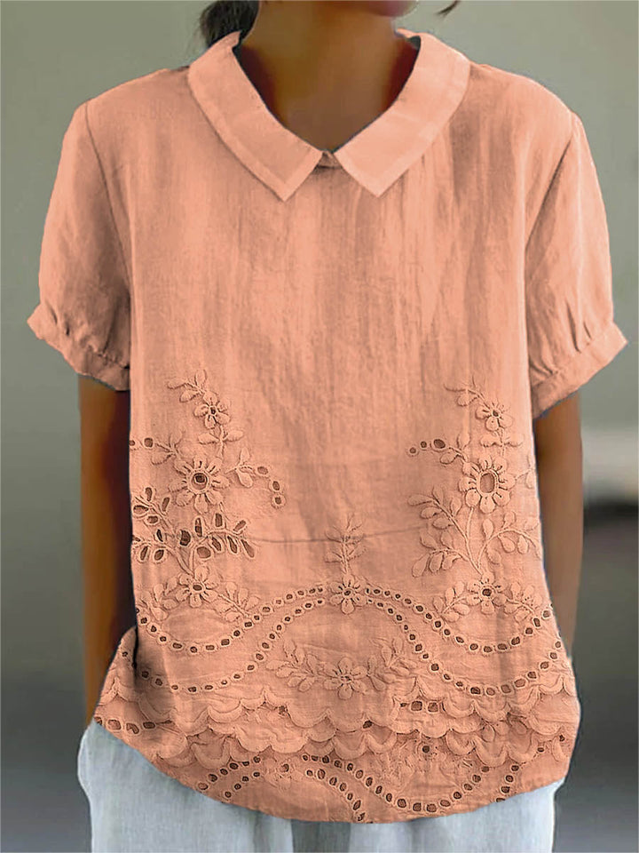 Lily • Floral Embroidered Shirt