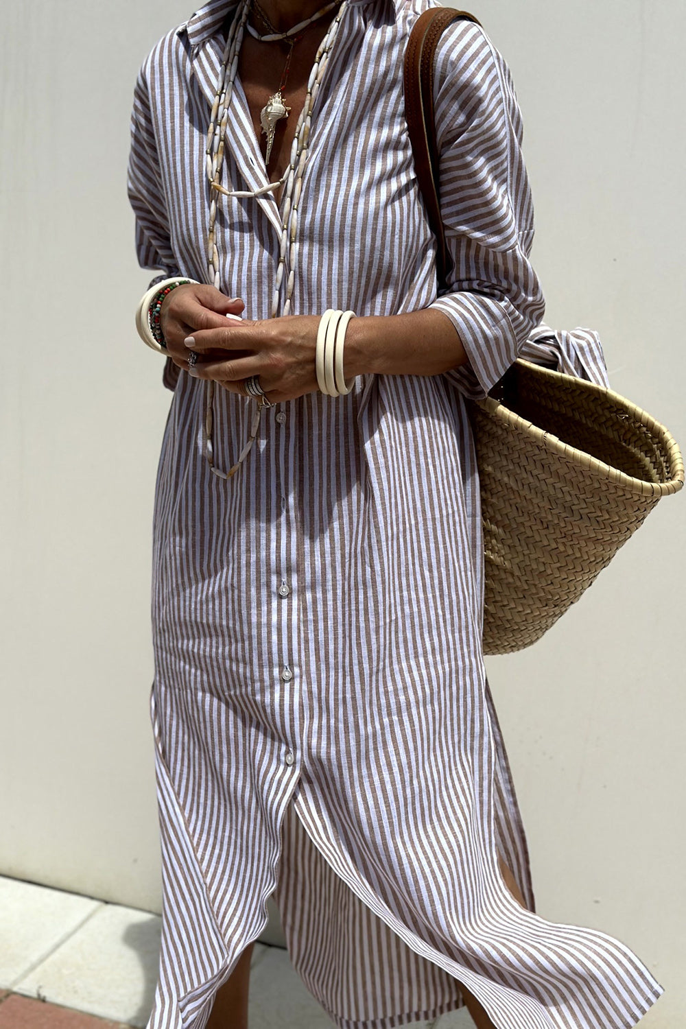 Sandra | Timeless Striped Shirt Dress with Elegant Comfort