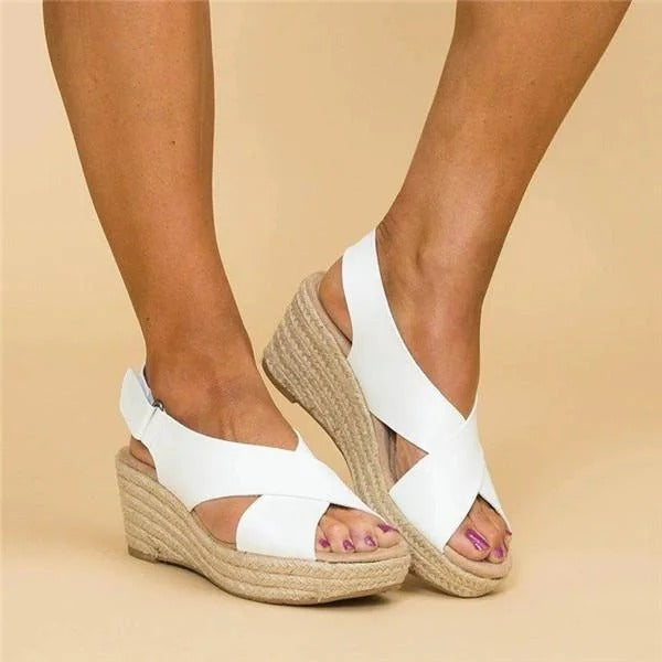 Paloma | Dámské espadrilky na klínku s překříženými pásky