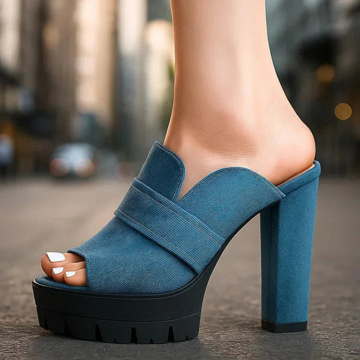 DELILAH DENIM HEELS