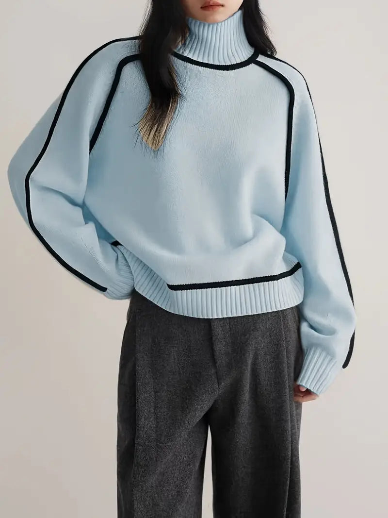 Donna | Suéter Elegante de Cuello Alto