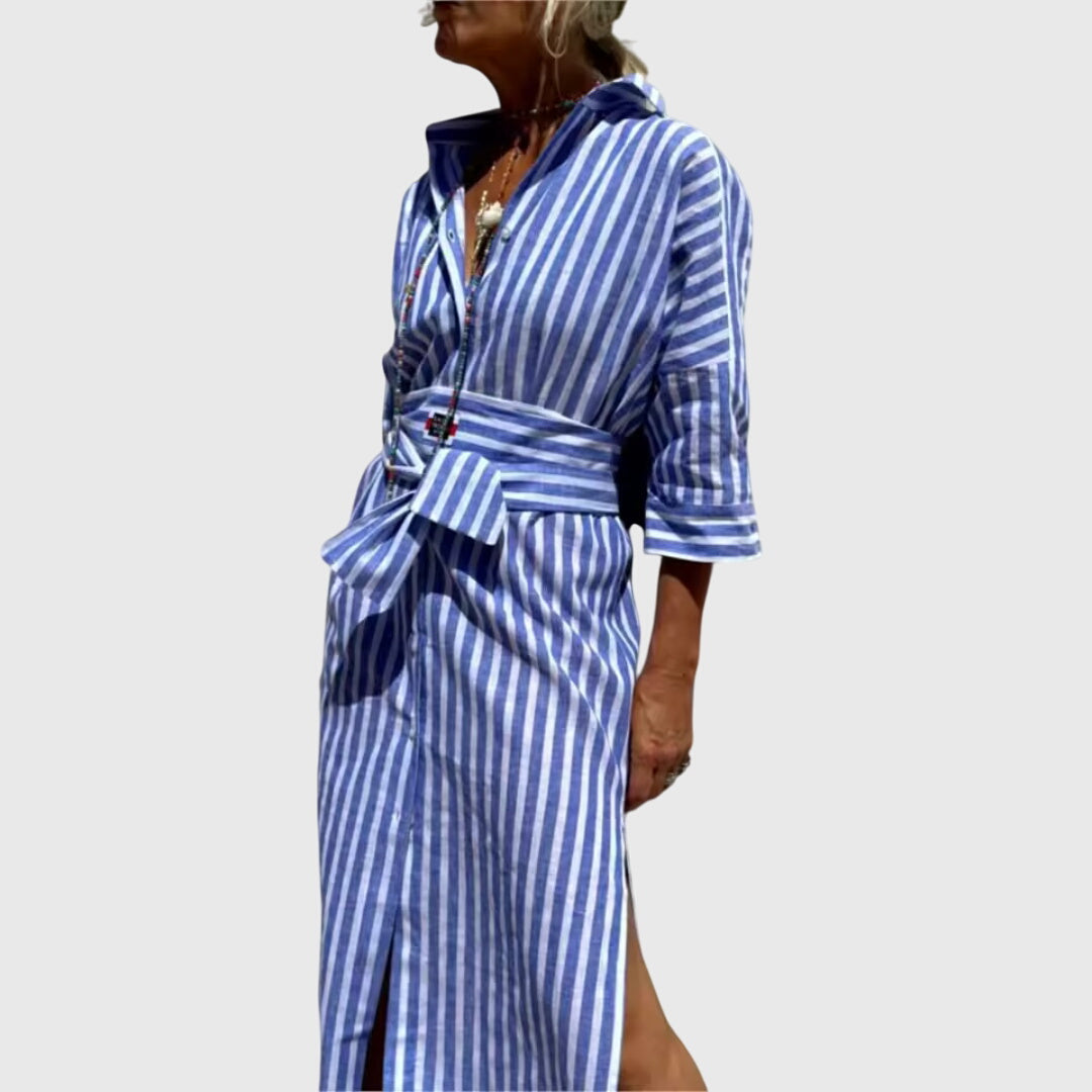 Ellen™ | Vestido clásico a rayas