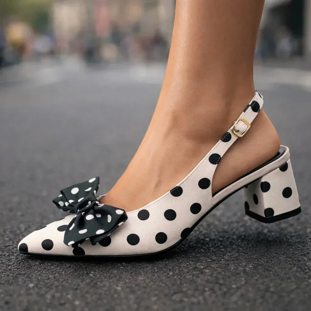 AMARA POLKA-BOW HEELS