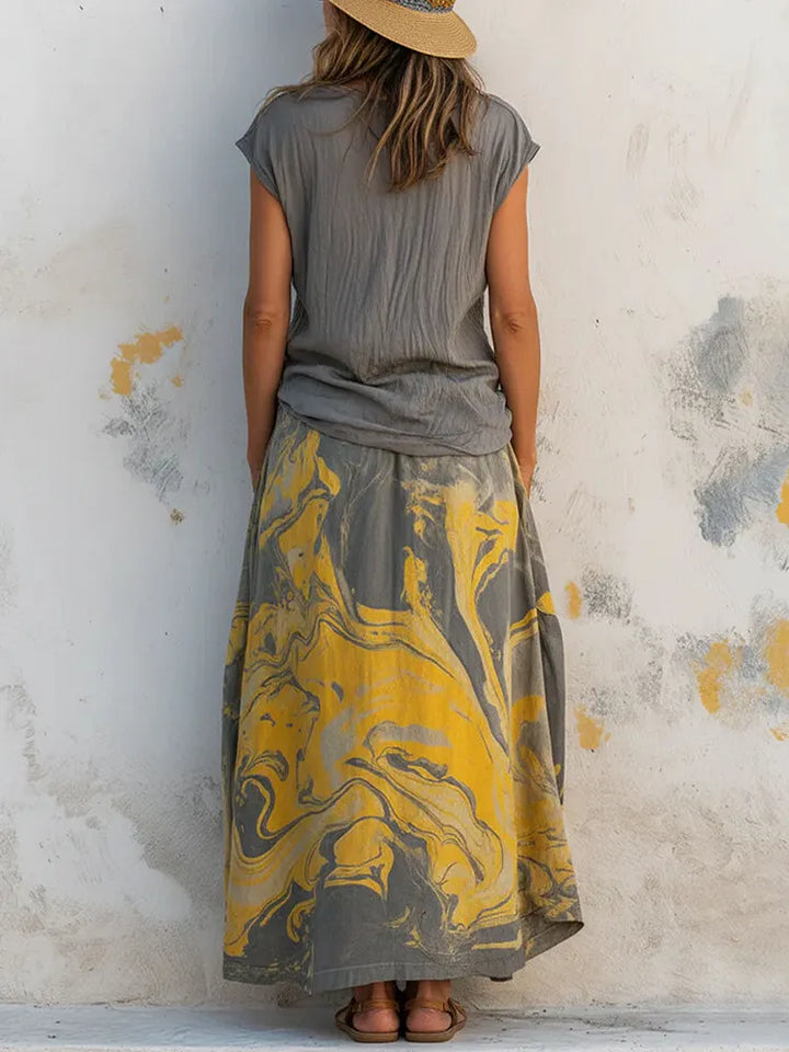 Eleanor™ | Completo con Top Svasato e Gonna a Linea A