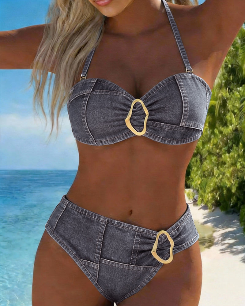 Patricia™ | Dvoudílné bikiny s kovovou sponou a šlemi