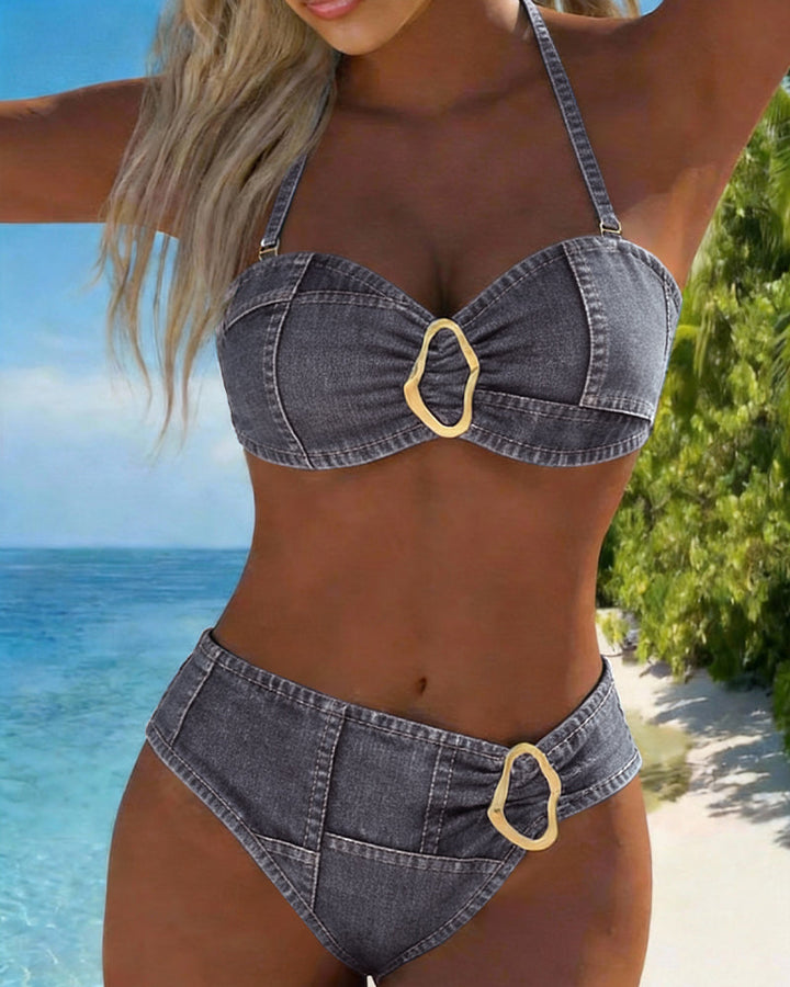 Patricia™ | Dvoudílné bikiny s kovovou sponou a šlemi