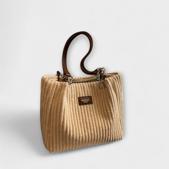 Xella - Sac à bandoulière en velours côtelé doux