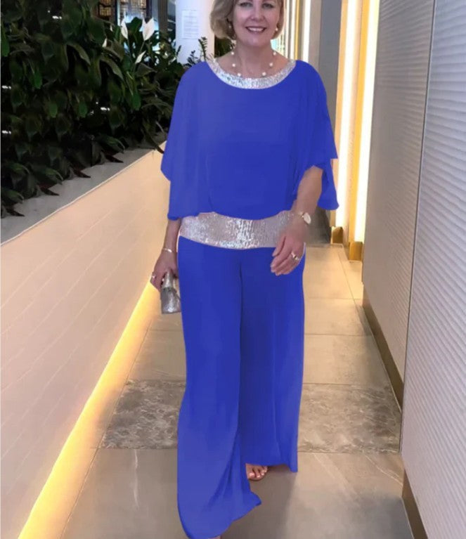 Wide Leg Pants Set for Women - Elegant Two Piece Outfit