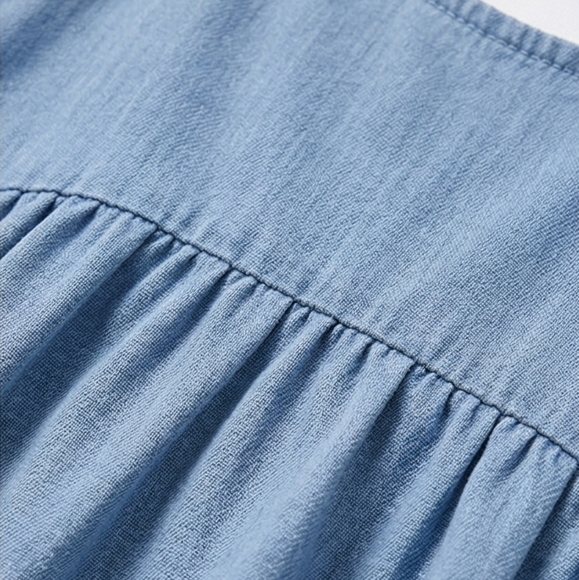 Denim Suspender Dress with Pockets - Relaxed Fit Layering Dress