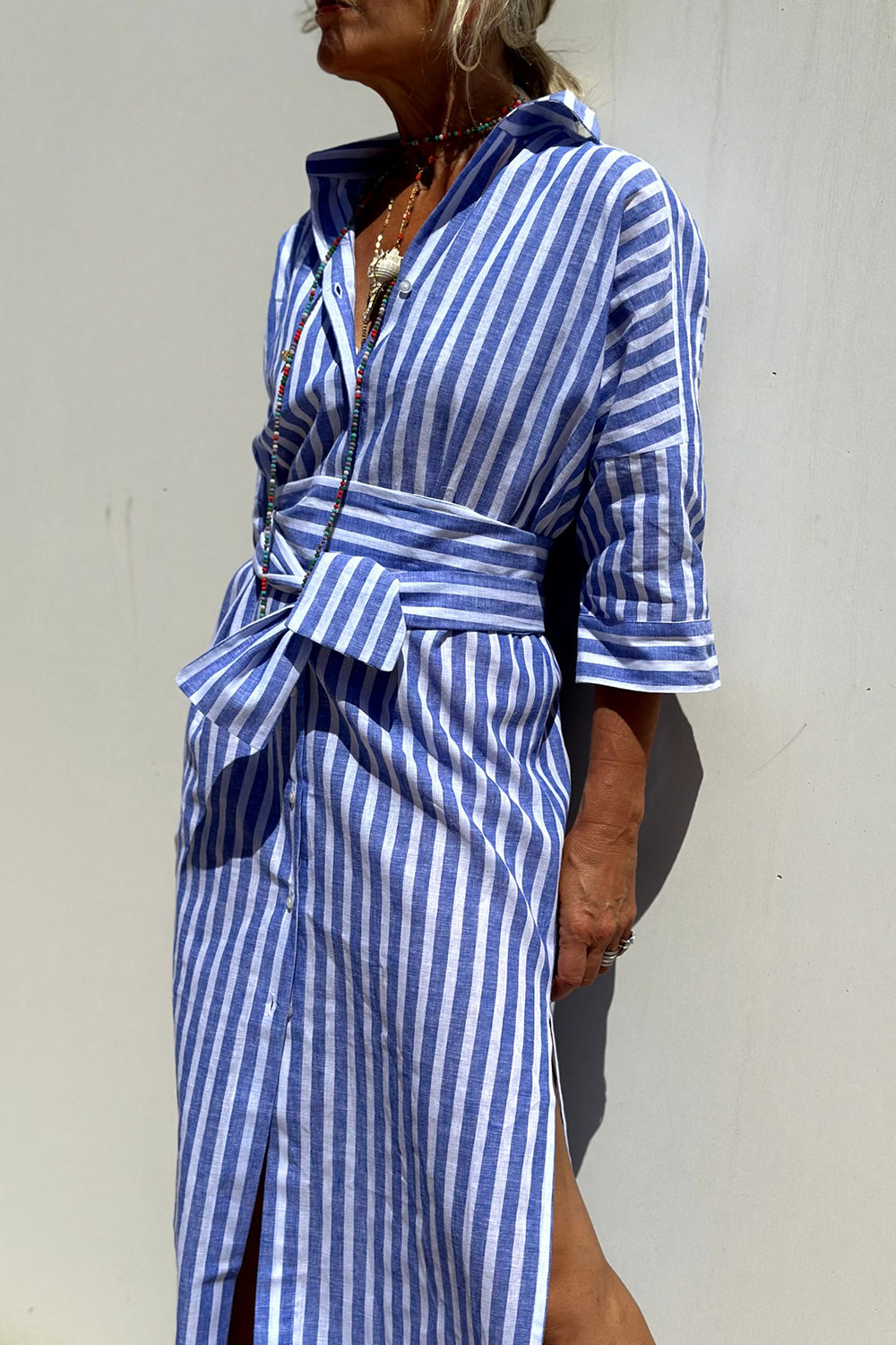 Sandra | Timeless Striped Shirt Dress with Elegant Comfort