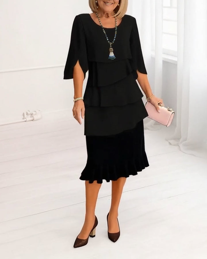 Patricia • Elegant Comfort Ruffle Dress