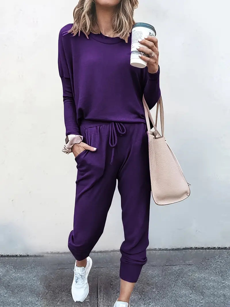 Nylie™ | Conjunto de Moletom Relaxado Jogger