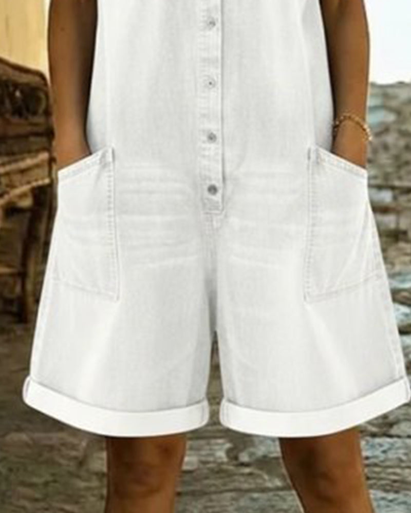 Short Sleeve Romper for Women | Casual Elegant Playsuit Dress