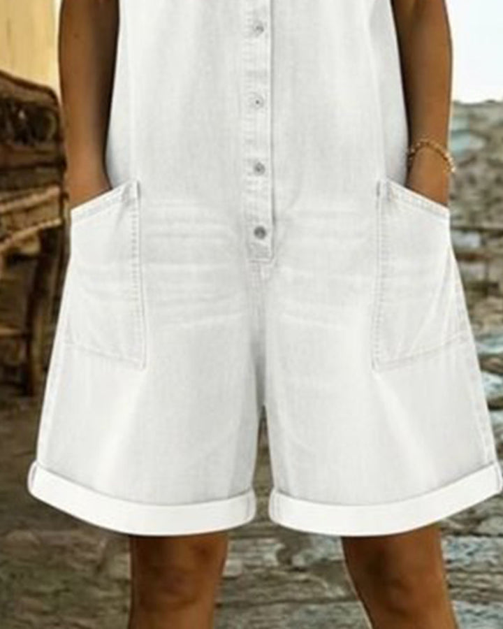 Short Sleeve Romper for Women | Casual Elegant Playsuit Dress