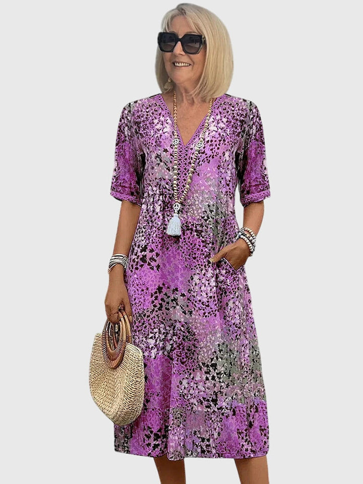 Yvonna™ | Vestido midi elegante con flores