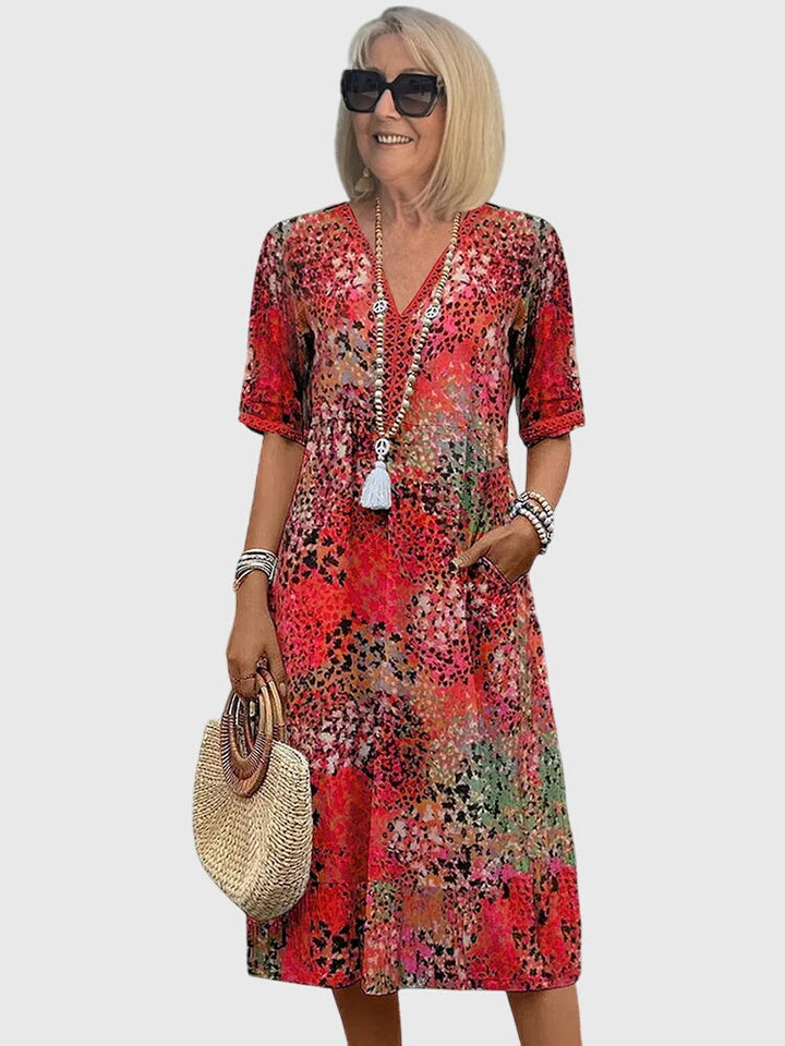 Yvonna™ | Vestido midi elegante con flores