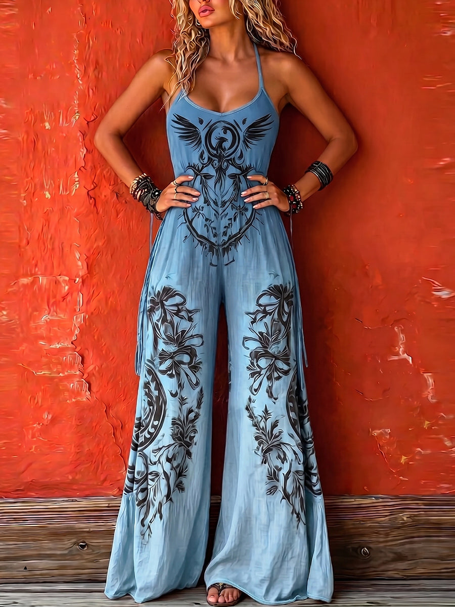 Mono elástico con tirantes estilo bohemio