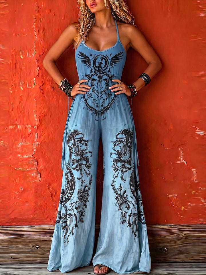 Mono elástico con tirantes estilo bohemio